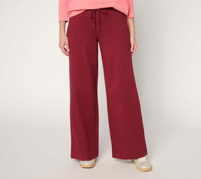Denim & Co. Active French Terry Regular Wide Leg Pant — View 18