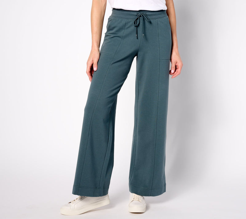 Denim & Co. Active French Terry Petite Wide Leg Pant — View 26