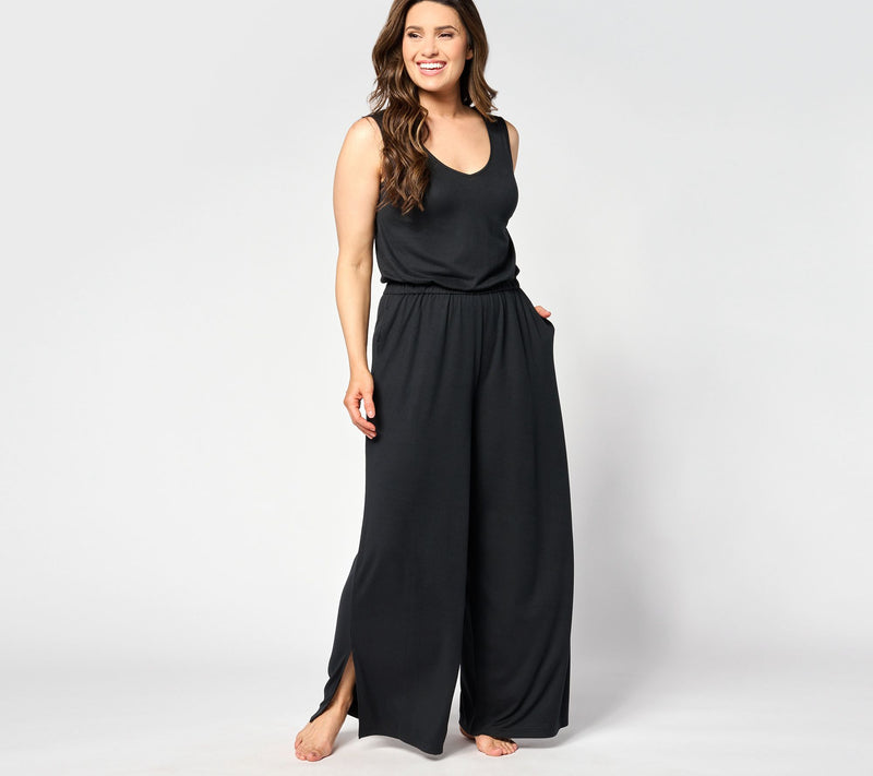 Bumblebella by Jill Martin Petite Dreamy Jersey Wide-Leg Jumpsuit — View 13