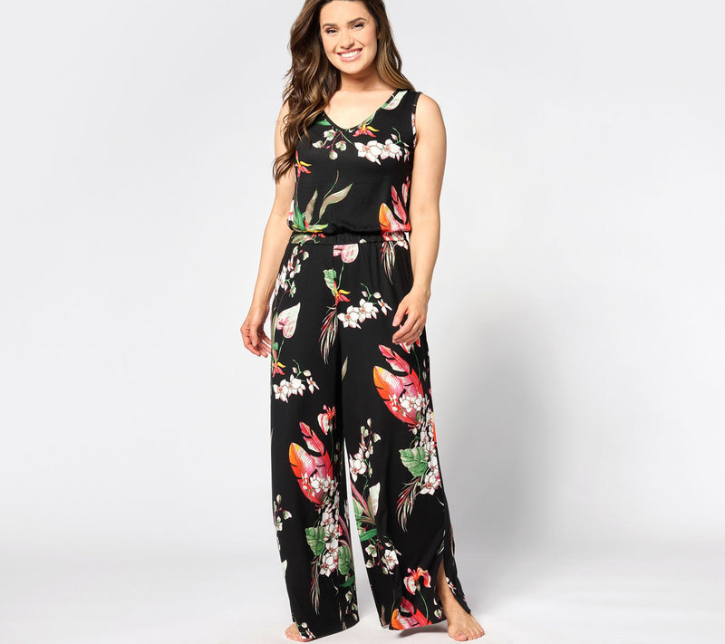 Bumblebella by Jill Martin Petite Dreamy Jersey Wide-Leg Jumpsuit — View 11