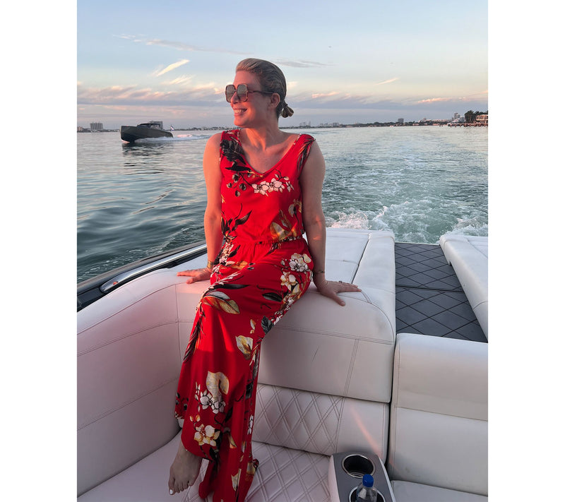 Bumblebella by Jill Martin Petite Dreamy Jersey Wide-Leg Jumpsuit — View 18