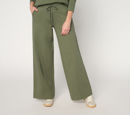 Denim & Co, Active French Terry Tall Wide Leg Pant