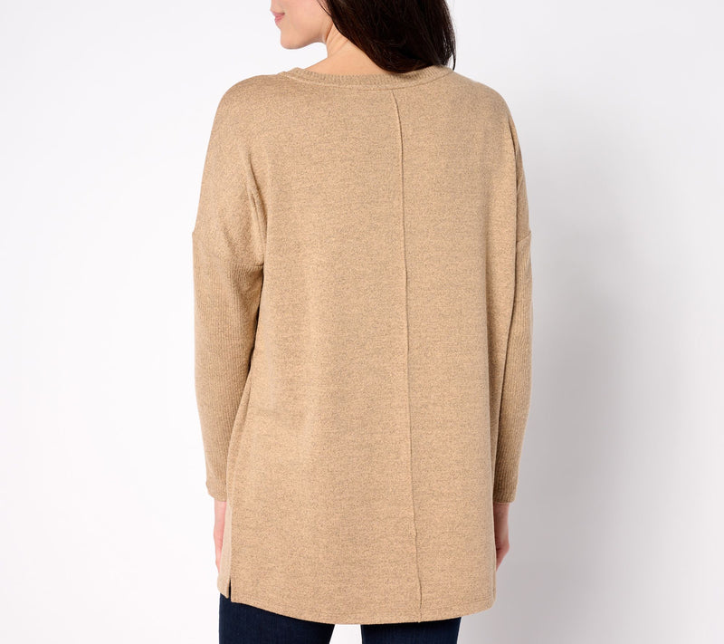 Denim & Co. Heavenly Jersey Regular Relaxed Fit Boatneck Tunic — View 21
