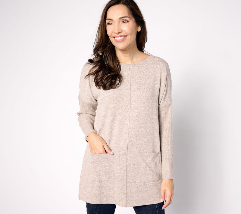 Denim & Co. Heavenly Jersey Regular Relaxed Fit Boatneck Tunic — View 8