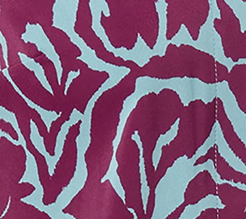 BEAUTIFUL by Lawrence Zarian Printed Stretch Sateen Notched Collar Blouse — View 7