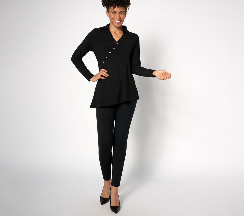 Women with Control Regular Asymmetric Tunic & Pants Set — View 11