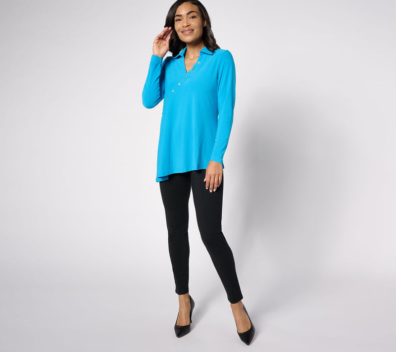 Women with Control Tall Asymmetric Tunic & Pants Set — View 3