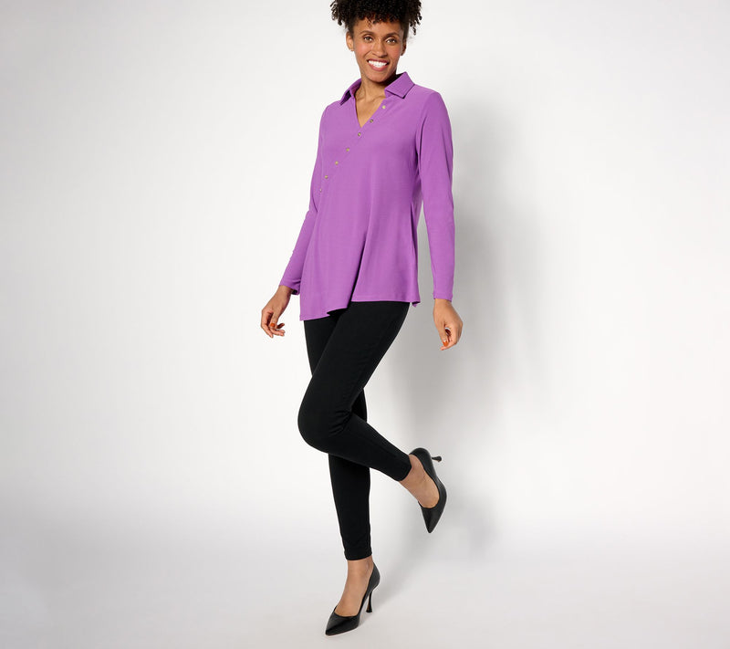 Women with Control Tall Asymmetric Tunic & Pants Set — View 13