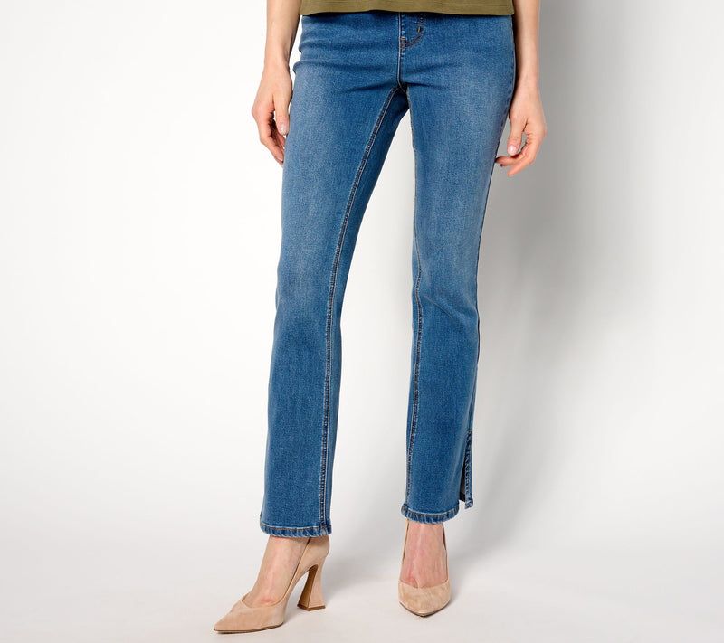 Isaac Mizrahi Live! Regular True Denim Slim Boot Jeans with Side-Seam Vent — View 5