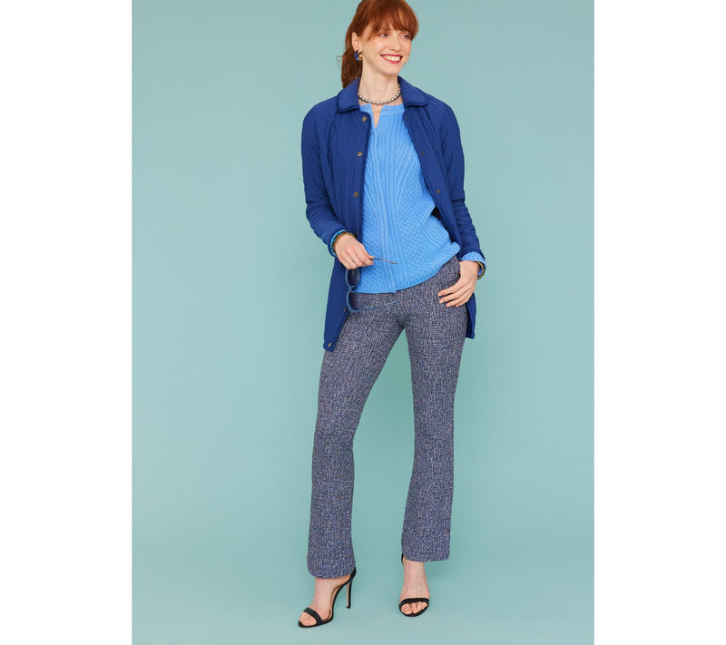 Isaac Mizrahi Live! Regular Novelty Jacquard Knit Flare Pants — View 7