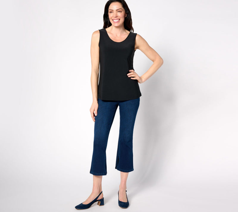 Belle by Kim Gravel Tall Flexibelle Kickity Split Cropped Jean — View 5