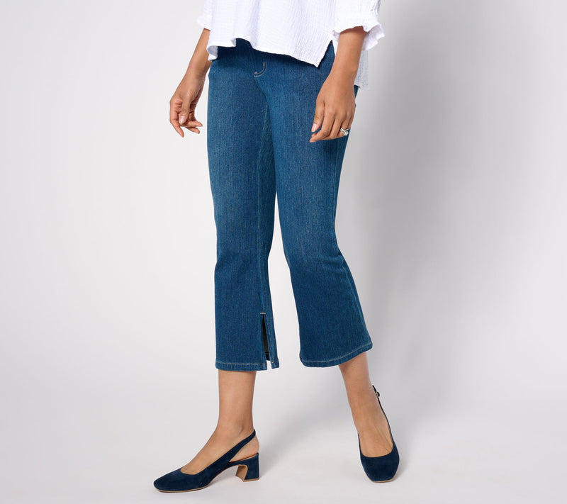 Belle by Kim Gravel Tall Flexibelle Kickity Split Cropped Jean — View 11