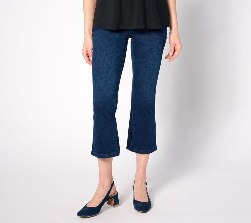 Belle by Kim Gravel Tall Flexibelle Kickity Split Cropped Jean — View 13