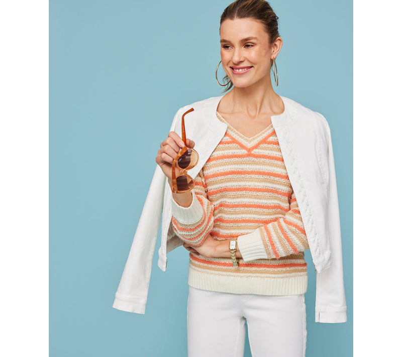 Isaac Mizrahi Live! True Denim Crop Jacket w/ Braided Detail — View 11