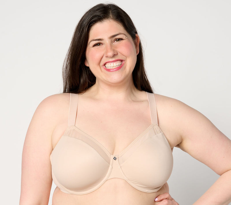 Breezies Mesh Illusions Underwire Minimizer Bra — View 3