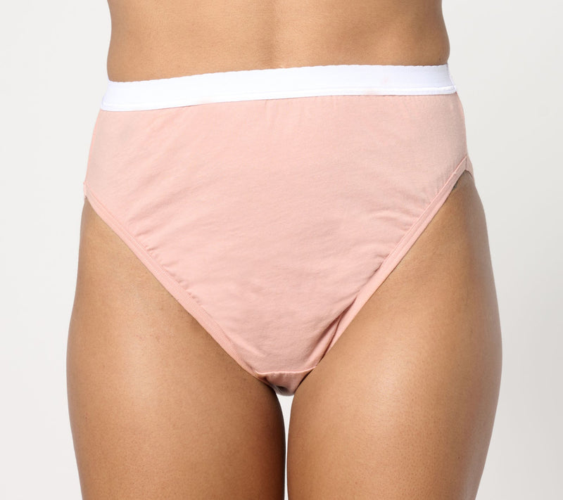 Breezies Original Cotton Hi-Cut Panties Set of 6 — Main view