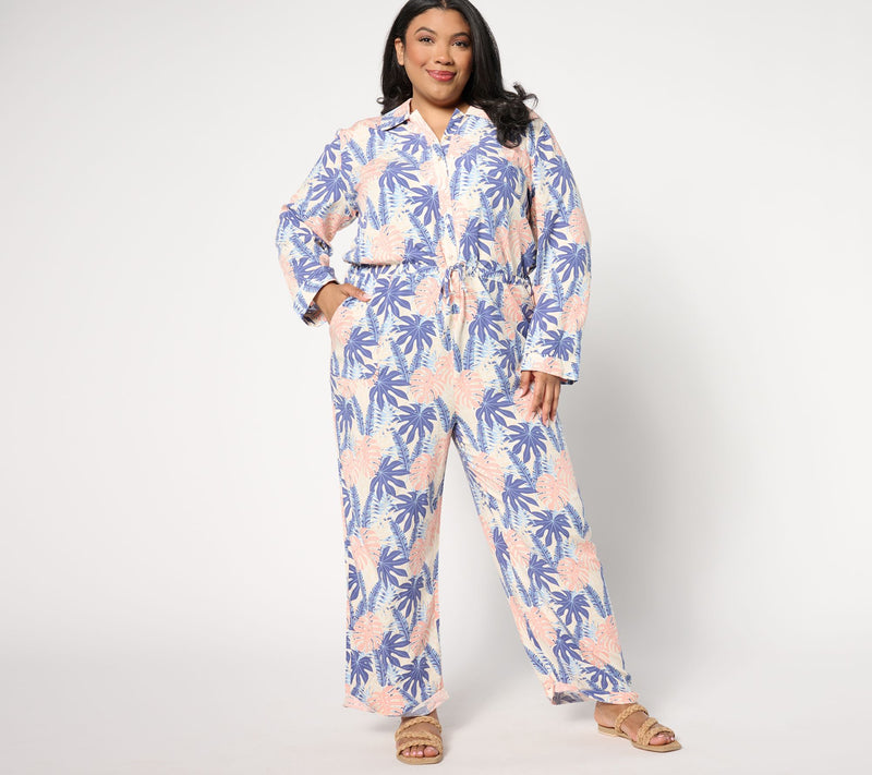 MUK LUKS Dream Weave Long-Sleeve Jumpsuit — View 5