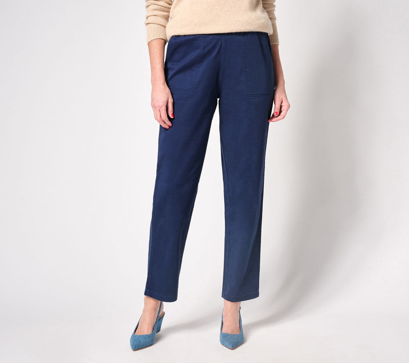 Denim & Co. Tall EasyWear Twill Straight Leg Pant w/ Pockets — View 7