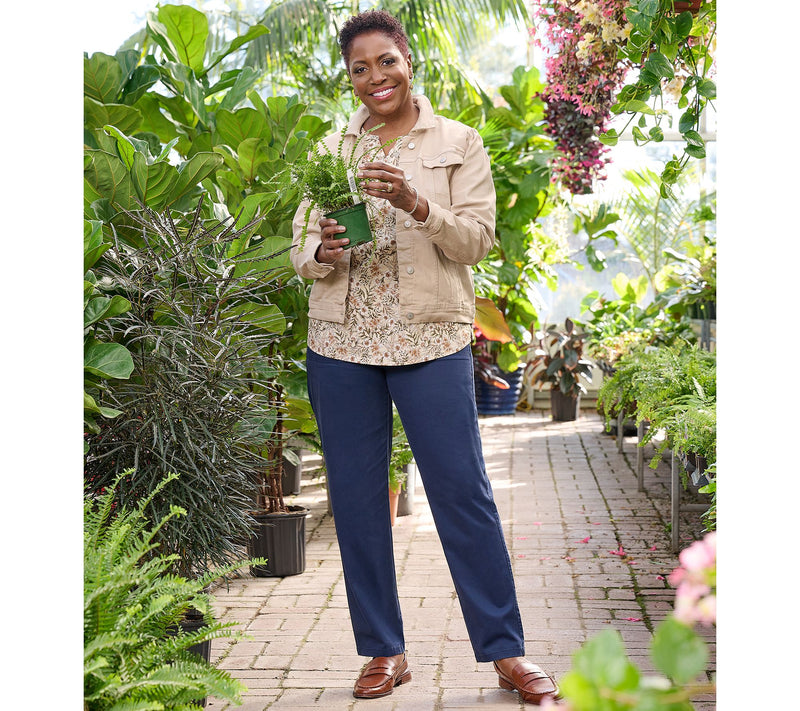 Denim & Co. Tall EasyWear Twill Straight Leg Pant w/ Pockets — View 19
