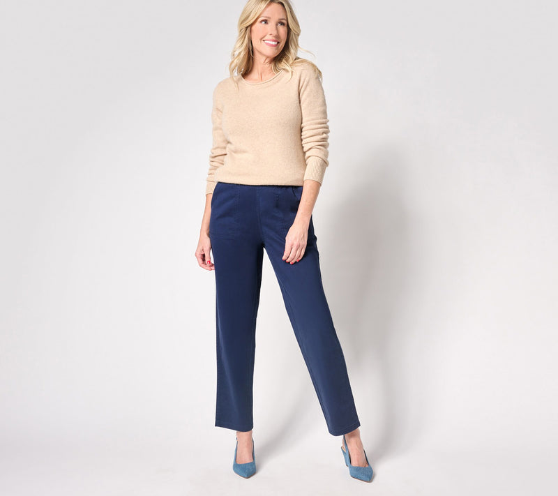 Denim & Co. Tall EasyWear Twill Straight Leg Pant w/ Pockets — View 15