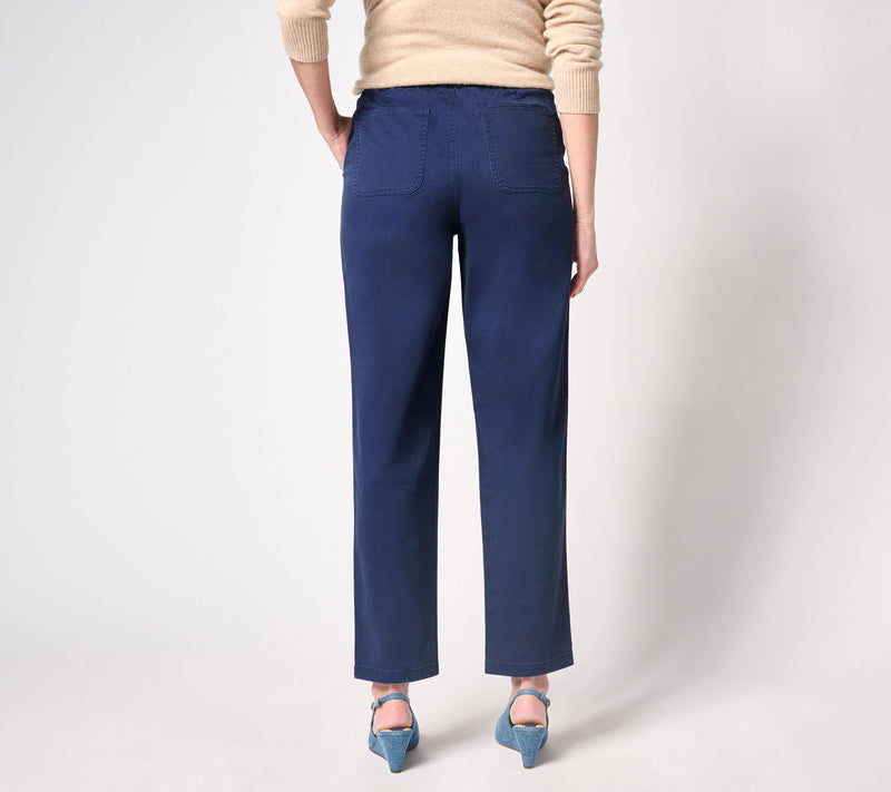 Denim & Co. Tall EasyWear Twill Straight Leg Pant w/ Pockets — View 14