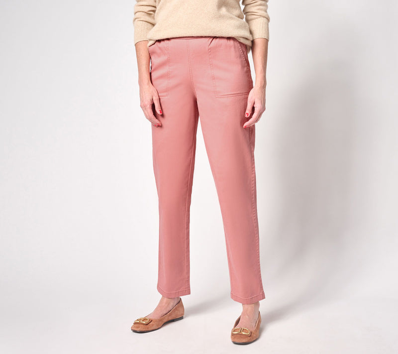 Denim & Co. Tall EasyWear Twill Straight Leg Pant w/ Pockets — View 9