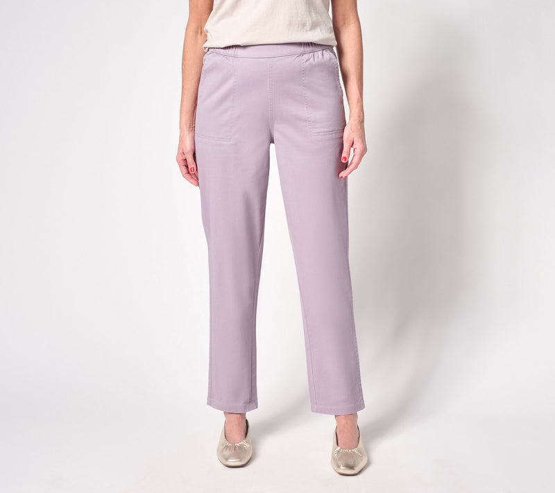 Denim & Co. Tall EasyWear Twill Straight Leg Pant w/ Pockets — View 5