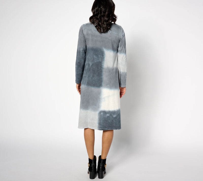 LOGO by Lori Goldstein Regular Boatneck Tie Dye Dress — View 4