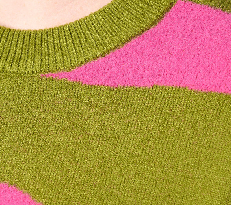 LOGO by Lori Goldstein Wavy Colorblock Sweater — View 4