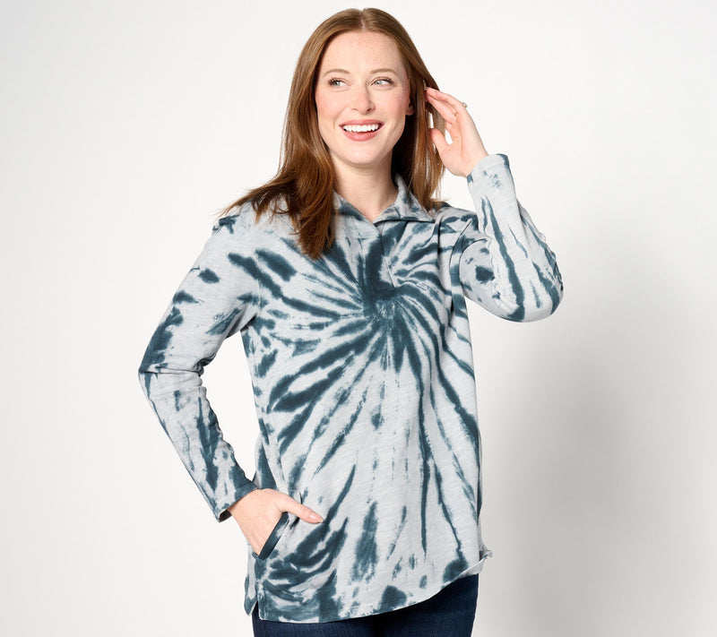 LOGO Life by Lori Goldstein French Terry Tie-Dye Top — View 10