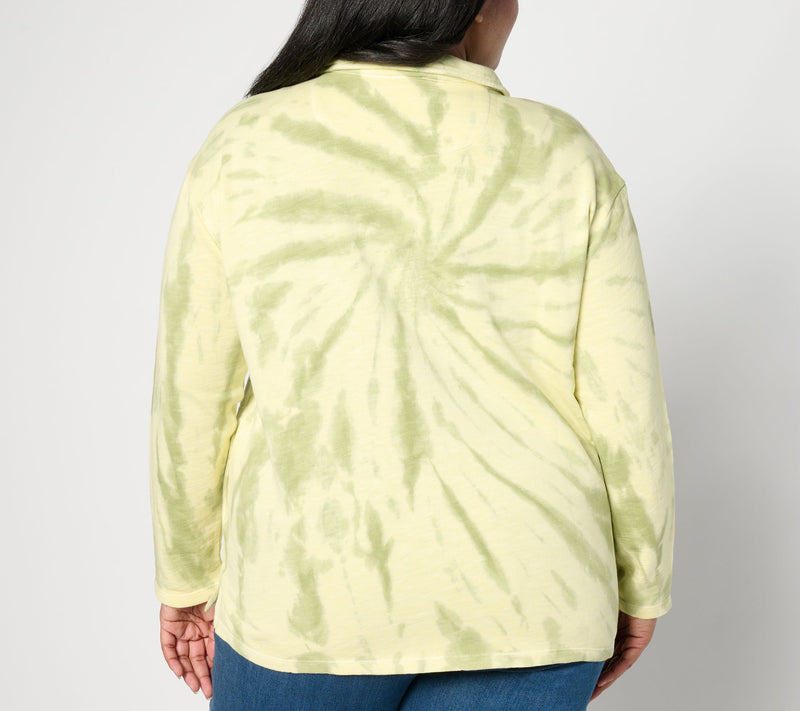 LOGO Life by Lori Goldstein French Terry Tie-Dye Top — View 2