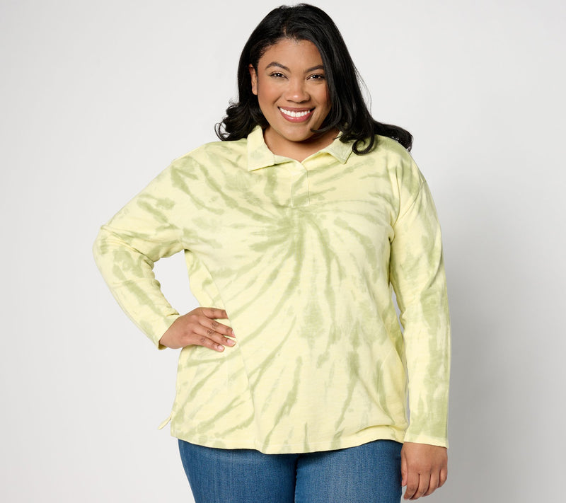 LOGO Life by Lori Goldstein French Terry Tie-Dye Top — View 11