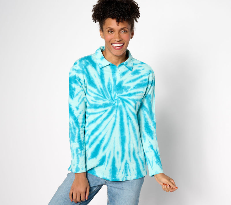 LOGO Life by Lori Goldstein French Terry Tie-Dye Top — View 12