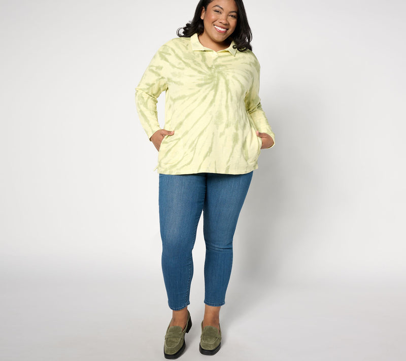 LOGO Life by Lori Goldstein French Terry Tie-Dye Top — View 3