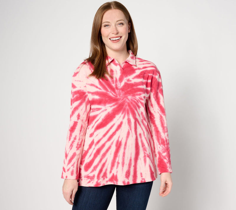LOGO Life by Lori Goldstein French Terry Tie-Dye Top — View 13