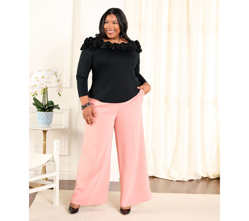 BEAUTIFUL by Lawrence Zarian The Cristina Regular Wide Leg Trouser — View 15