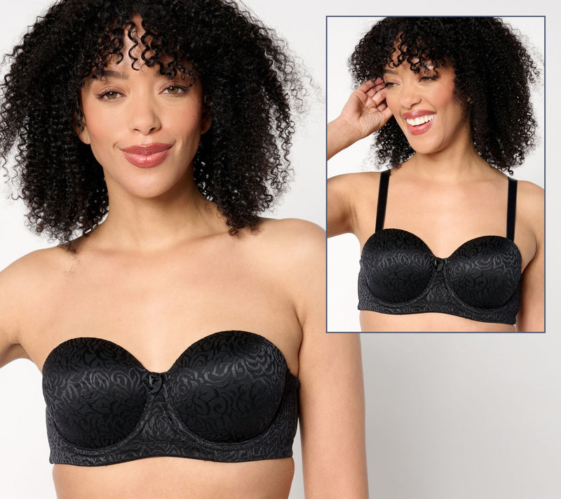 Breezies Wild Rose Lace Strapless Underwire Bra — View 3