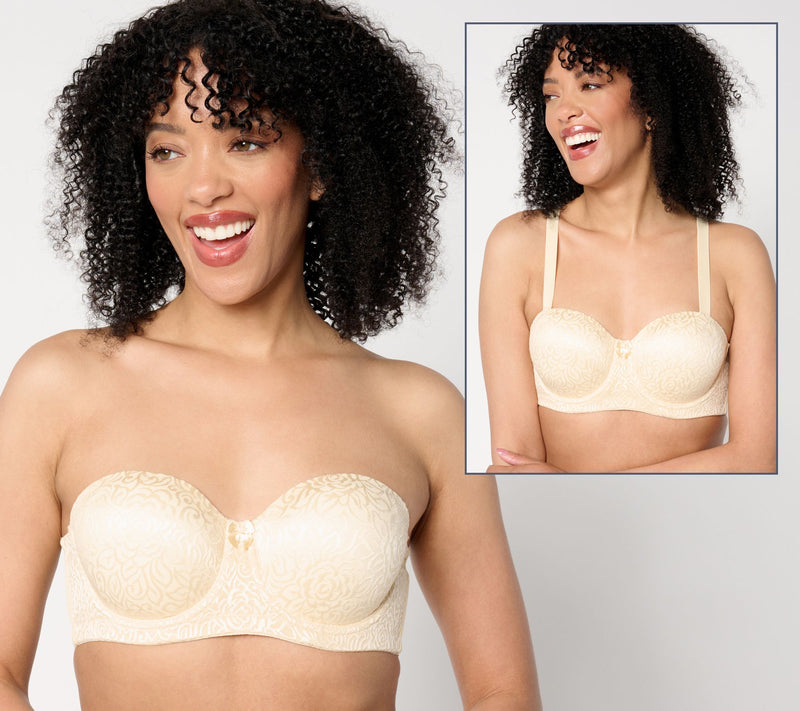 Breezies Wild Rose Lace Strapless Underwire Bra — Main view