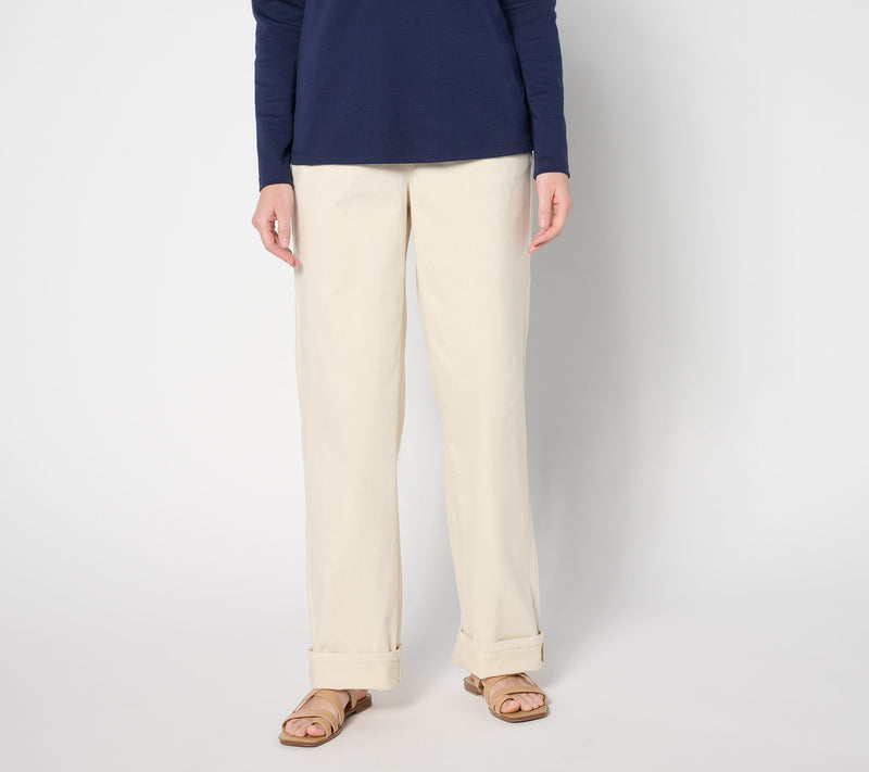 Denim & Co. Tall EasyWear Twill Full-Length Wide-Leg Pant — View 14
