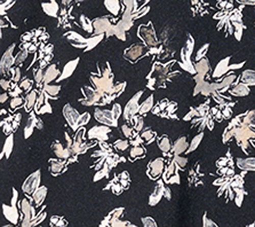 LOGO by Lori Goldstein Long Sleeve Printed Eyelet Mix Top — View 6