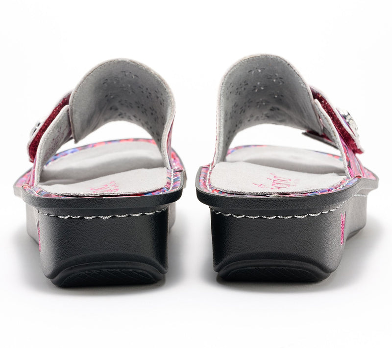 Alegria Leather Adjustable Slide Sandals - Julee — View 4