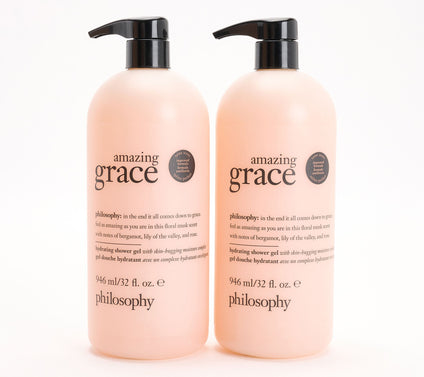 philosophy supersize grace & love shower gel 32oz duo