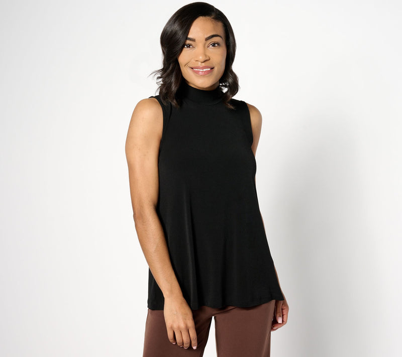 Susan Graver Modern Essentials Liquid Knit A-Line Top — View 11