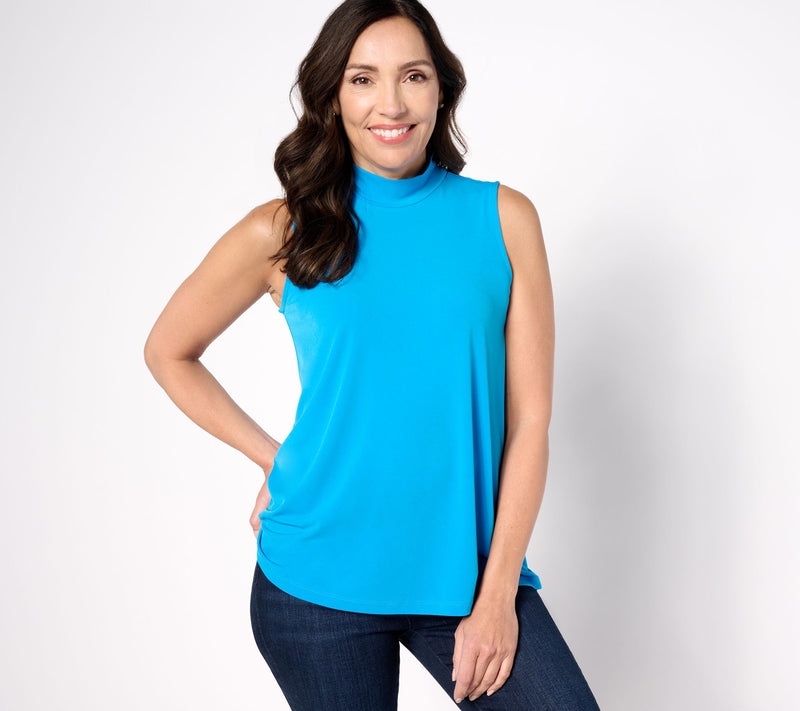 Susan Graver Modern Essentials Liquid Knit A-Line Top — View 9