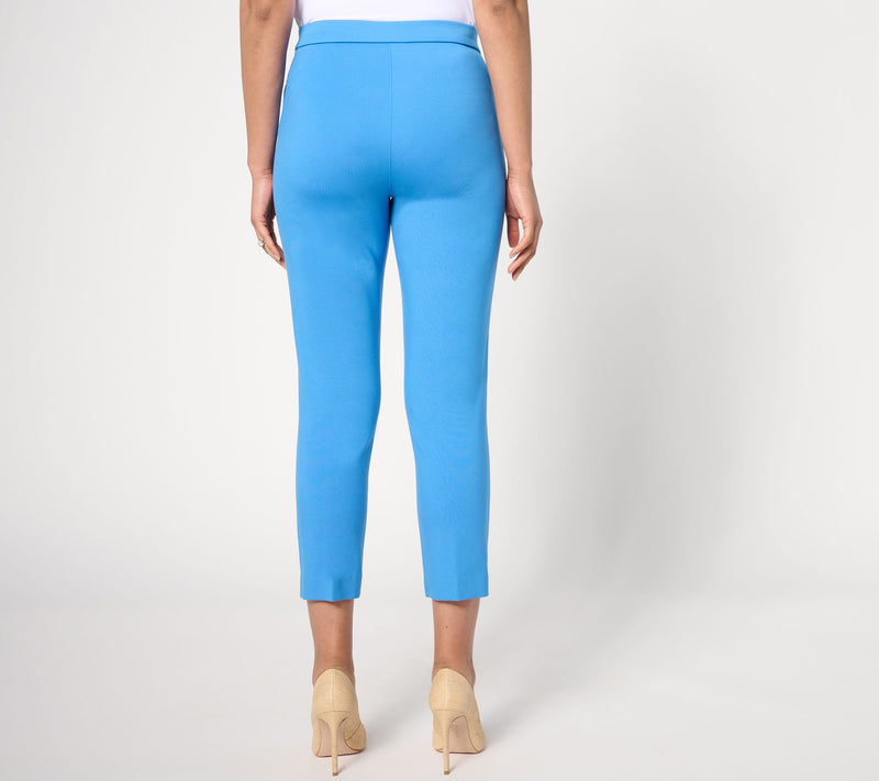 Susan Graver Tall Status Stretch Ponte Slim Leg Crop Pant — View 14