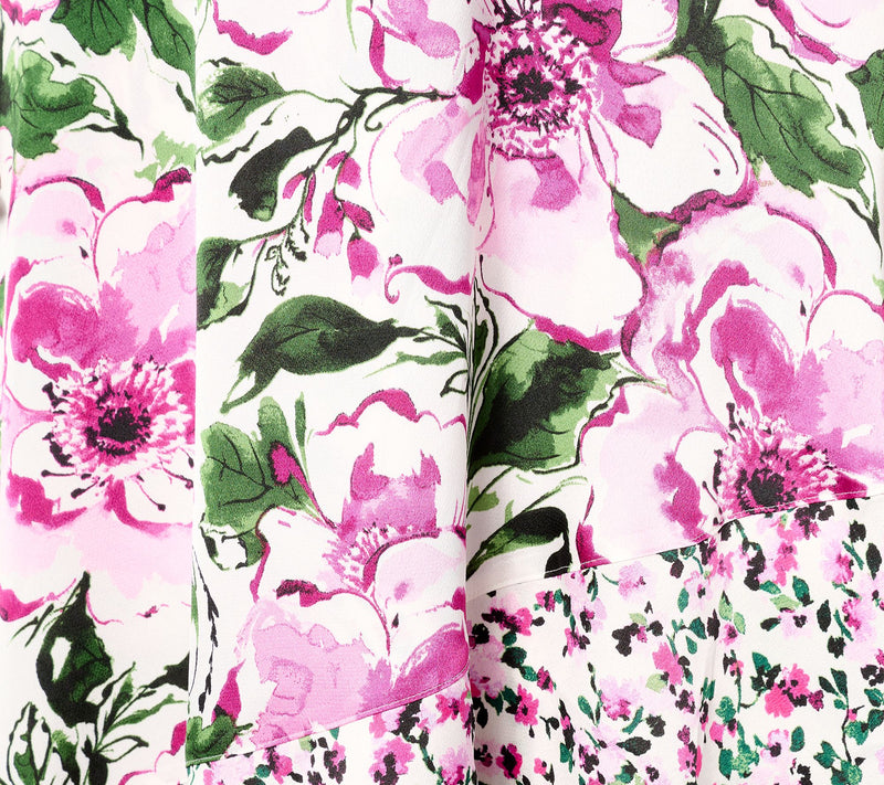 Isaac Mizrahi Live! Petite Floral Printed Faux Wrap Midi Dress — View 9