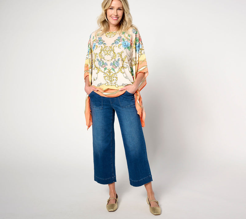 Belle by Kim Gravel Tall TripleLuxe Denim Wide Leg Cropped Pants — View 11