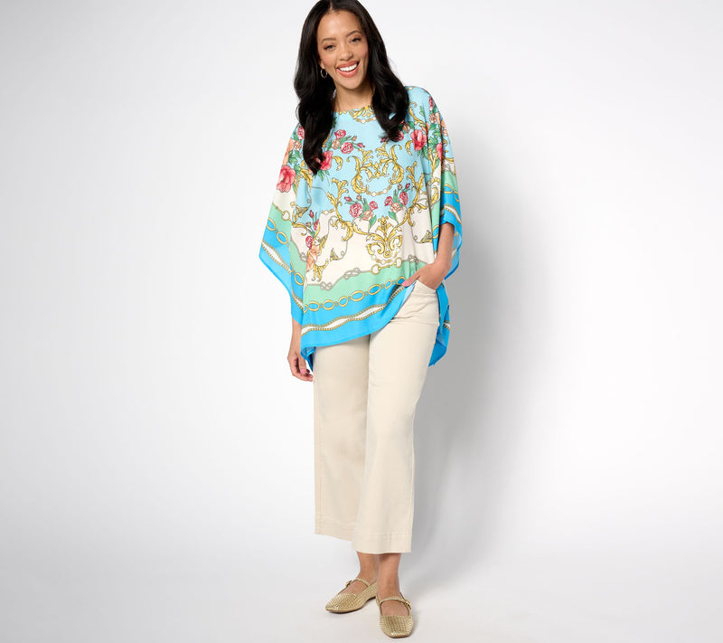 Belle by Kim Gravel Tall TripleLuxe Twill Wide Leg Cropped Pants — View 9