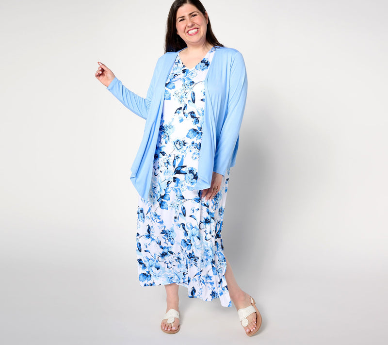 Belle by Kim Gravel Regular Better Together Dress and Shrug Set — View 5