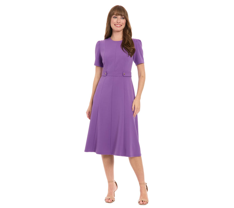 short sleeve side tab midi dress — View 6